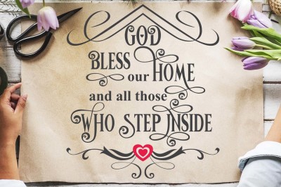bless our home svg, house, svg, nest svg, printable, quote, words