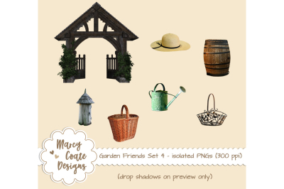 Garden Friends Set 4 - Gardening Objects isolated PNGs