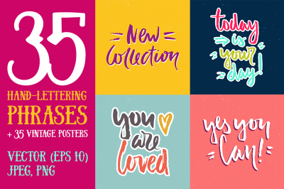 35 Hand Lettering Phrases & Posters