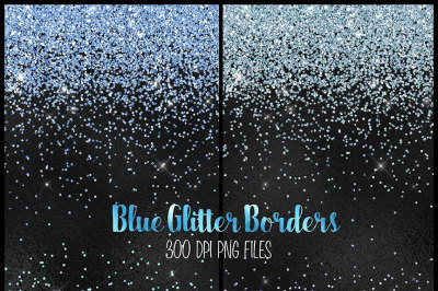 Blue Glitter Borders
