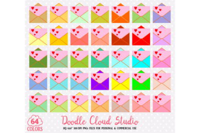 64 Colorful Mail Clipart Cute Rainbow Love Letter icons Mail Evelopes