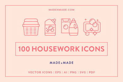 Line Icons &ndash; Housework