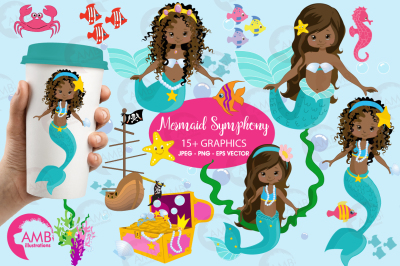 Mermaid symphony, African American Mermaids AMB-1363