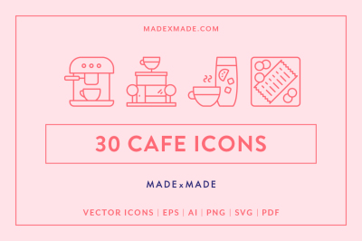 Line Icons &ndash; Cafe