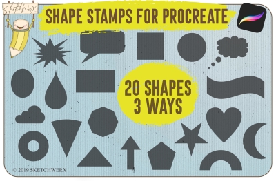 Shape Stamps For Procreate x20