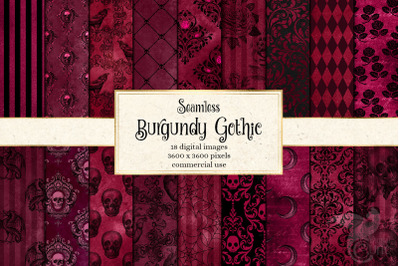 Burgundy Gothic Digital Paper