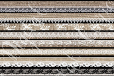Burlap and Lace Borders
