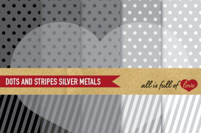 Shades of grey Dots and stripes digital background patterns