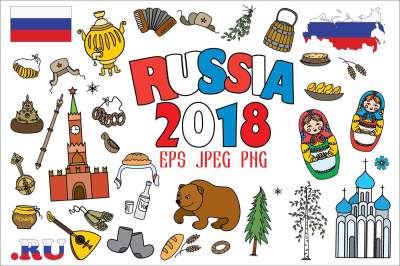 Russia 2018-symbols and infographics