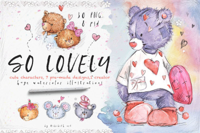 So lovely bears and one mouse :)