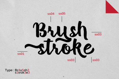 Brush Stroke + Bonus Font