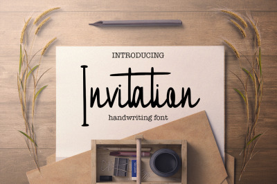 Invitation handwritten font