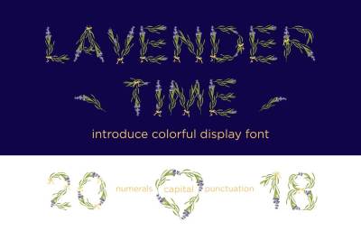 LAVENDER-TIME - multicolor font