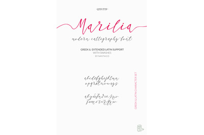 Script Font Calligraphy Marilia Pro
