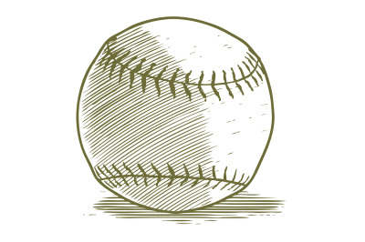 Woodcut Baseball