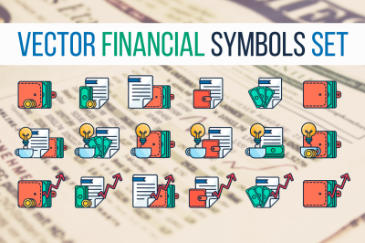 Financial Symbols Set