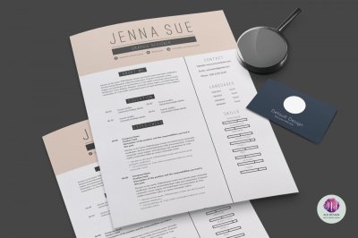 Modern 2 page CV template , cover letter template