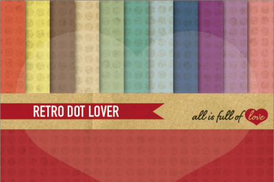 Retro Dotted Background Sheets Multicolored