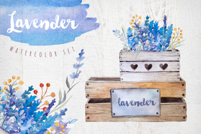 Lavender watercolor DIY
