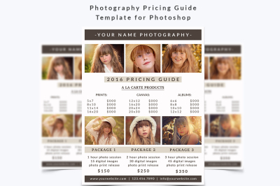 Photography Pricing Guide Template