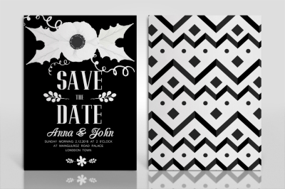 Double Sided Wedding Invitation