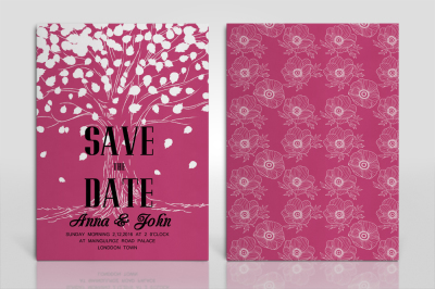 Double Sided Wedding Invitation