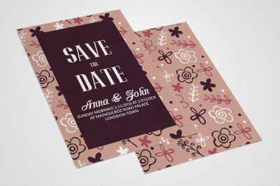 Double Sided Wedding Invitation