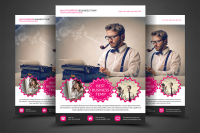 Business corporate flyer template