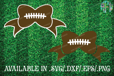 Football Bows - SVG, DXF, EPS Cut Files