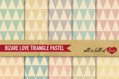Pastel Triangular Paper Pack Retro backgrounds