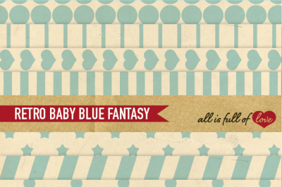 Baby Blue Digital Background Graphics Retro