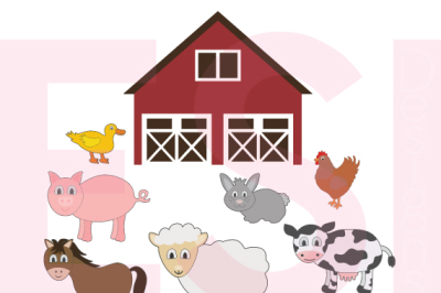 Farm Animal Designs - SVG, DXF, EPS, PNG - Cutting Files