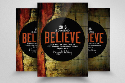 Believe Church Flyer Template