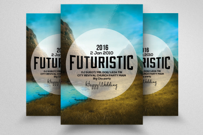 New Futuristic Party Flyer Template