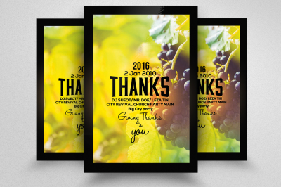 Thanks Giving Party Flyer Template