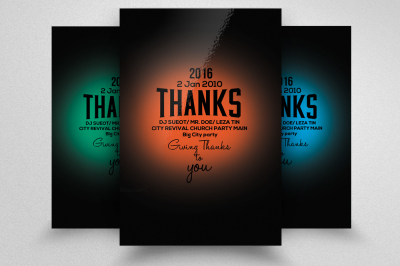 Thanks Giving Party Flyer Template