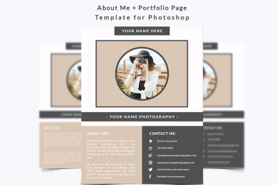 About Me + Portfolio Page Template