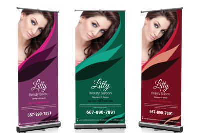 Beauty Saloon Roll Up Banner