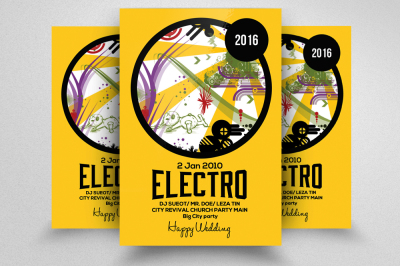 Electro Party Flyer Template