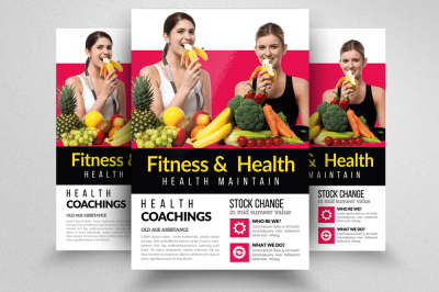 Fitness Healthy Diet Program Flyers