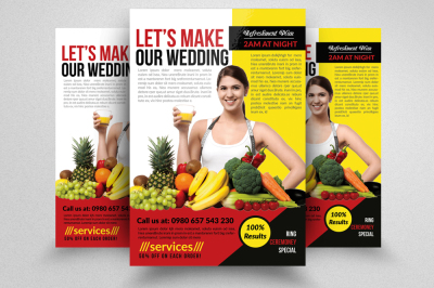 Fitness Healthy Diet Program Flyers