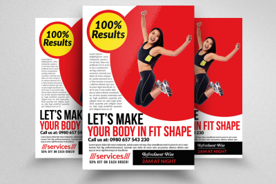 Fitness Healthy Diet Program Flyers