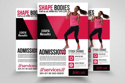 Fitness Body Shape Program Flyers