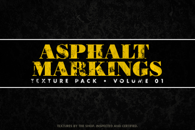 Asphalt markings textures volume 01