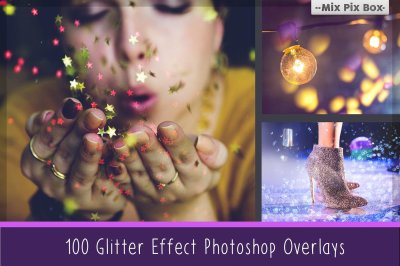 100 Glitter Overlays