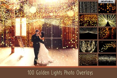 100 Golden Lights  Overlays