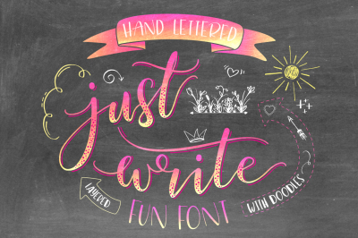 Just Write Hand Lettered Font