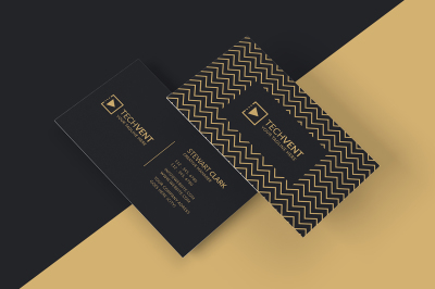 Gold Minimal Business Card Template