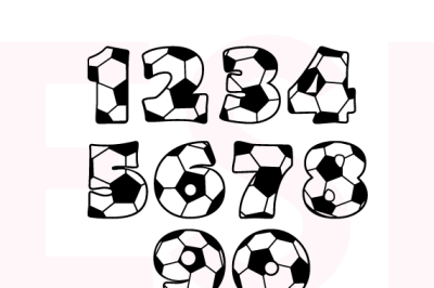 Sports - Soccer/Football Numbers - SVG, DXF, EPS - Cutting files