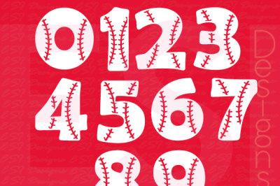 Sports, Baseball Numbers - SVG, DXF, EPS. - Cutting files